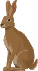 Hare or wild brown jackrabbit animal - obrazy, fototapety, plakaty