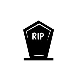 Dead man gravestone silhouette with cross Ghosts coming out of the graves on Halloween