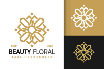 Fototapeta premium Letter B Beauty Floral Bloom Logo Design, brand identity logos vector, modern logo, Logo Designs Vector Illustration Template