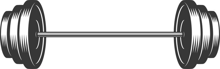 Exercise equipment, weight training barbell icon