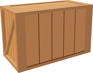 Cargo shipping timber closed warehouse crate icon