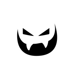 Scary ghost face For carving pumpkins Horror on halloween.