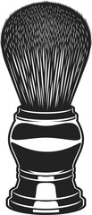 Shaving brush with handle and bristles isolated