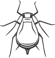 Aphid insect isolated vector icon, pest control