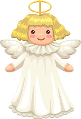 Praying angel isolated religious child statue