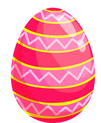 Paschal symbol Easter egg in foil isolated gift