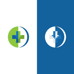 Obraz premium Health medical logo template vector