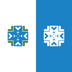 Health medical logo template vector