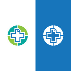 Obraz premium Health medical logo template vector