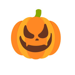 Haunted pumpkin. Listen to the gold carved ghost face. For decorating the Halloween card.