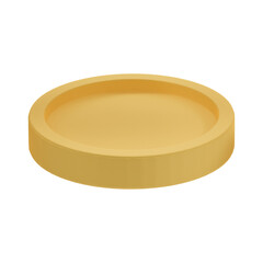 3D coin in different shape isolated on transparent background - PNG format.