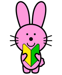 ウサギ　初心者マーク　自動車　新人