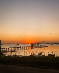 sunset on the beach