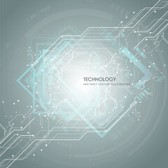 Obraz premium Circuit board futuristic technological processes digital technology background vector illustration 