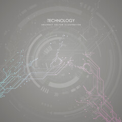 Circuit board   futuristic  technological processes  digital technology background  vector illustration  