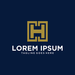 Letter H Monogram Company Logo Design