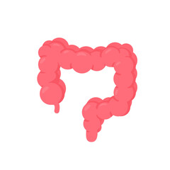 Intestine icon. Intestines help in the excretion of body waste into faeces.