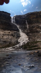 Fototapeta na wymiar Bow Glacier Falls, Alberta, Canada