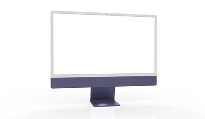 Mockup of modern desktop computer isolated