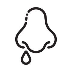 Nose icon. Runny nose The concept of care for patients with viral fever