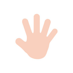 Hand icon. Cartoon hand wearing gloves to prevent virus The concept of hand washing kills bacteria