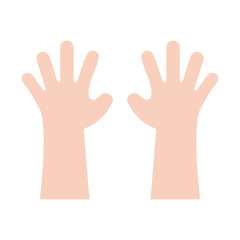 Hand icon. Cartoon hand wearing gloves to prevent virus The concept of hand washing kills bacteria