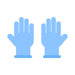 Hand icon. Cartoon hand wearing gloves to prevent virus The concept of hand washing kills bacteria