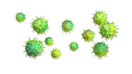 virus attack flu in 3d - obrazy, fototapety, plakaty