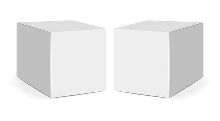 Isolated boxes packaging, realistic isolated white pack set, vector illustration, cosmetics box vector, boxes package collection