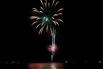 fireworks over the river