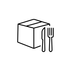 Transparent food box icon png, vector illustration of an food box icon in white background eps 10