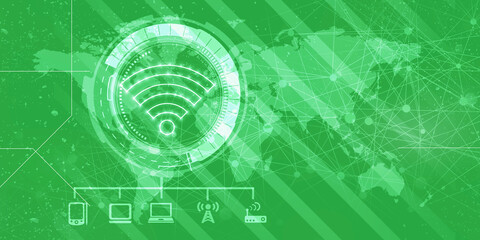 2d illustration WiFi symbol sign