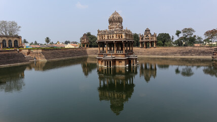 The Beautiful Santhebennur Pukhkarani, The Stone Bath Well, Build in Santhebennur, Channagiri, Karnataka, India.