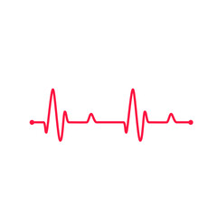 Heartbeat graph vector set Concept of helping patients and exercising for health.