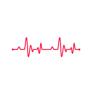 Heartbeat graph vector set Concept of helping patients and exercising for health.