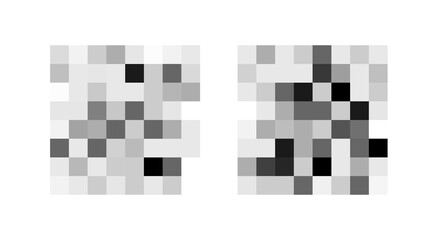 Censor pixel sign bar. Censorship square vector graphic blur effect censored content - obrazy, fototapety, plakaty