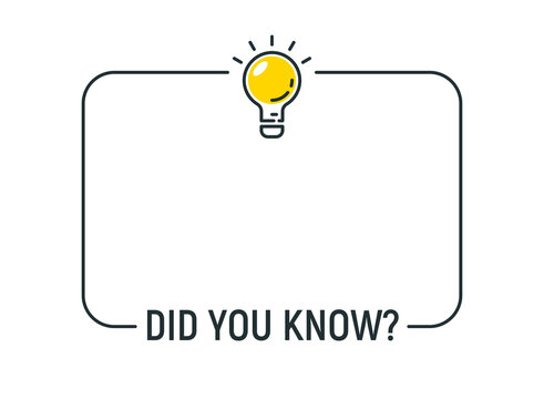 Did you know bulb icon trivia fun vector question interesting knowledge ask. Did you know advice design lightbulb.