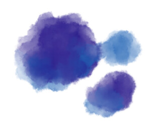Colorful watercolor blobs drops brush hand painting illustration