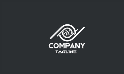 minimal camera logo design template