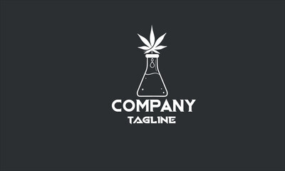 minimal cannabis logo design template