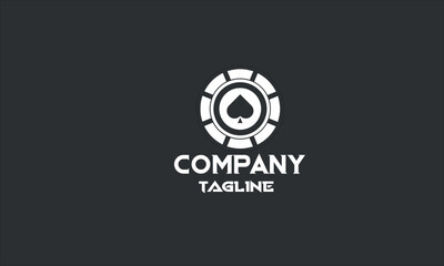 minimal casino logo design template