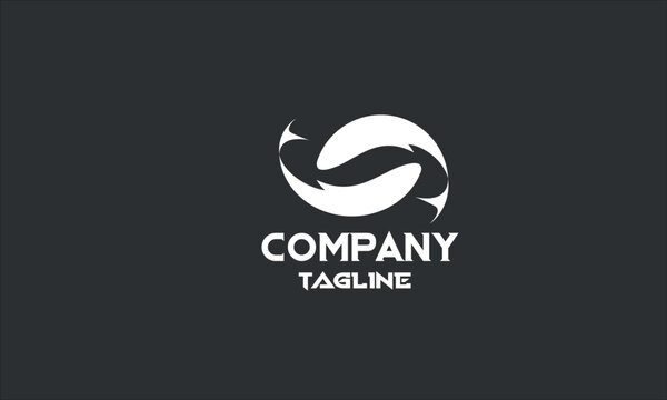 minimal fish logo design template