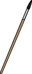 Paintbrush, art tool - vector full color picture. Art brush, stationery.