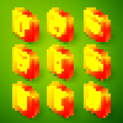 Set line Sewing pattern, Textile fabric roll, Electric iron, Knitting needles, Zipper, Layers clothing textile, and thread spool icon. Vector