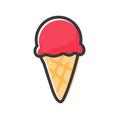 Watermelon and ice cream vector Helps to relax in summer Beach trip concept.
