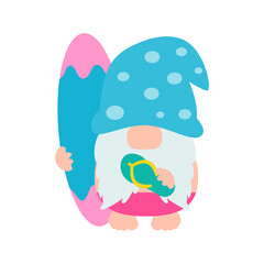 Gnomes Summer. Gnomes wear hats and sunglasses for summer trips to the beach.