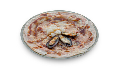 Raw sliced pock for shabu shabu