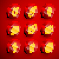 Set line Chinese tea ceremony, Asian noodles bowl, paper lantern, Gong, China flag, Bamboo and icon. Vector