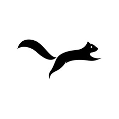 squirrel jumping logo