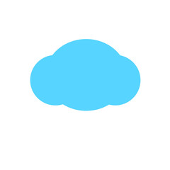 Simple cloud set design vector Isolated on background